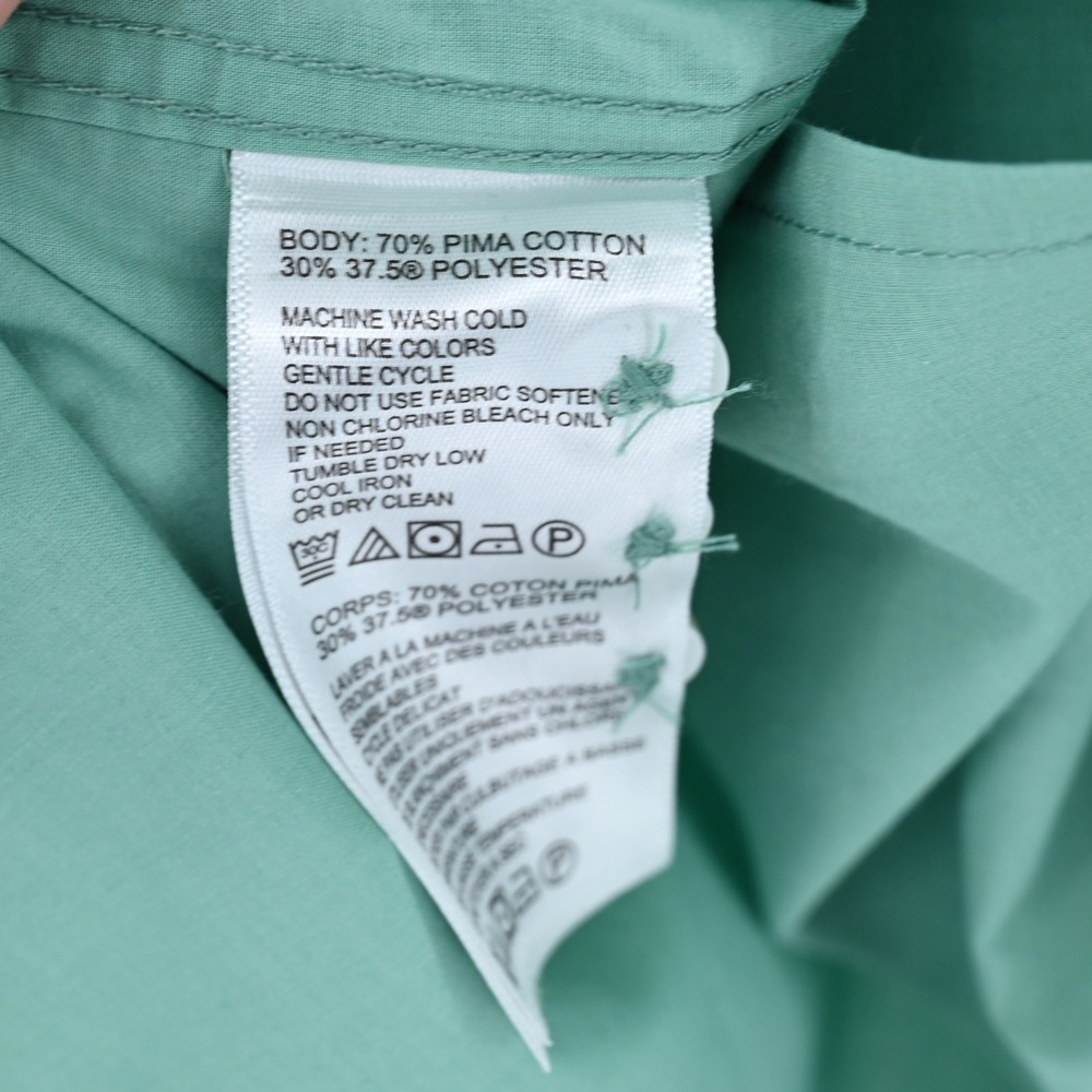 Tommy Bahama IslandZone Mens XL Seafoam Green Pima Cotton Resort Shirt Luxe EUC - Picture 4 of 16